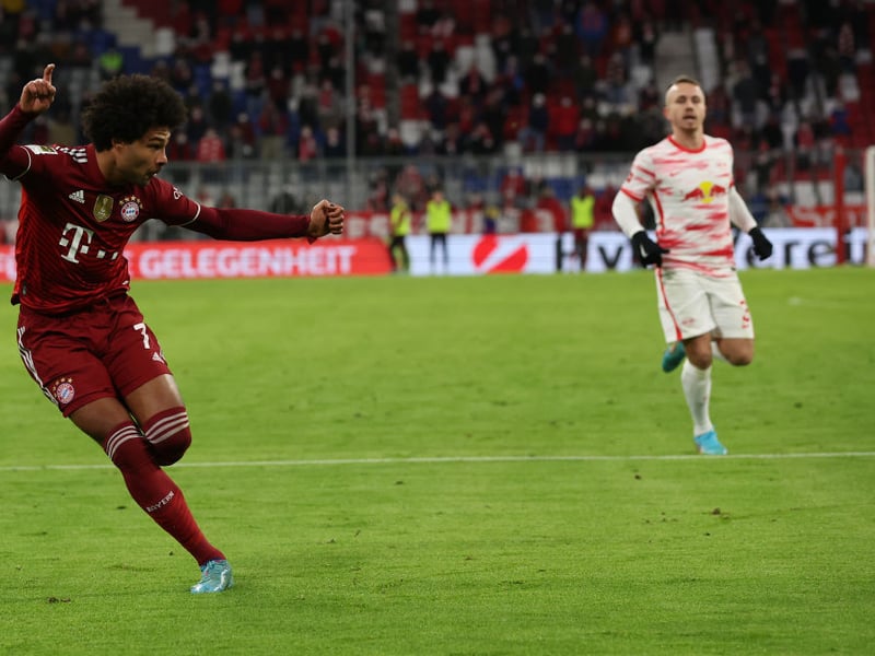 Newcastle United are reportedly eyeing a summer swoop for Bayern Munich star Serge Gnabry, who could cost around £50 million. (Fichajes) (Photo by Alexander Hassenstein/Getty Images)