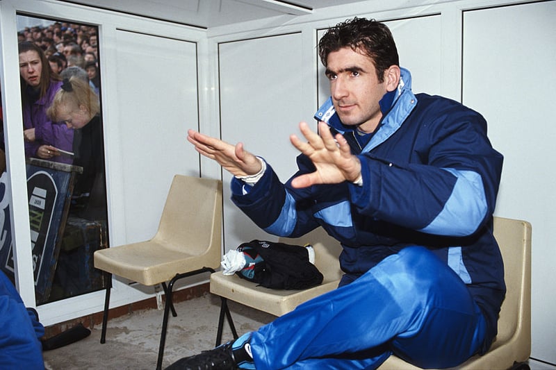 Players had played for both Leeds and Man U before, but Eric Cantona’s move to Old Trafford in 1992 caught many Whites fans off-guard, and matters weren’t helped by the fact that the Frenchman would go on to establish himself as one of the Reds’ all-time greats.  (Photo by Stephen Munday/Allsport/Getty Images)