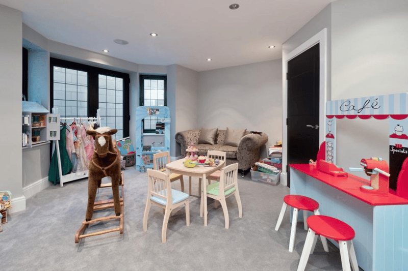 The children’s dedicated playroom gives little ones room to explore