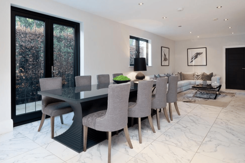 The open plan layout on the ground floor is ideal for family living