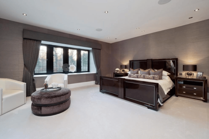 The wonderful master bedroom beats any hotel for luxury