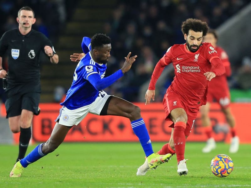 Leicester City are set to open contract talks with Wilfried Ndidi amid interest from Premier League rivals Manchester United and Aston Villa. (Football Insider) (Photo by LINDSEY PARNABY/AFP via Getty Images)