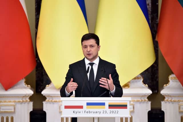 Ukrainian President Volodymyr Zelensky (Photo by SERGEI SUPINSKY / AFP) (Photo by SERGEI SUPINSKY/AFP via Getty Images)