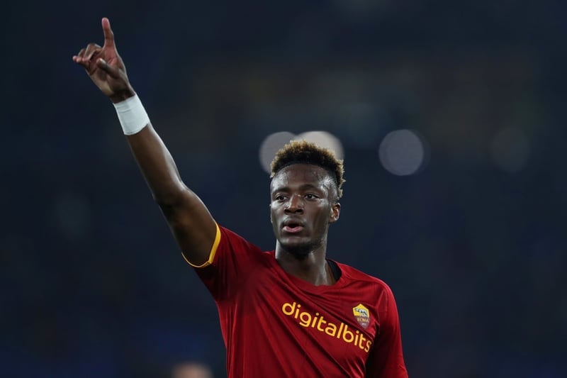 Tammy Abraham is eyeing a future return to Chelsea after leaving the club last summer to join Italian club Roma. The Blues have a £68 million option to bring him back to England. (Corriere dello Sport)  (Photo by Paolo Bruno/Getty Images)