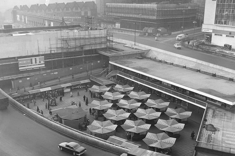 The market at the Bull Ring Centre in February 1963