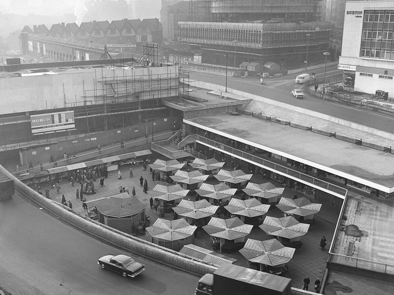 The market at the Bull Ring Centre in February 1963