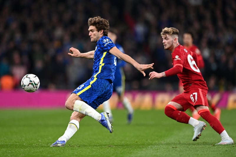 Marcos Alonso had the third-most touches (102) and third-most clearances (7). 