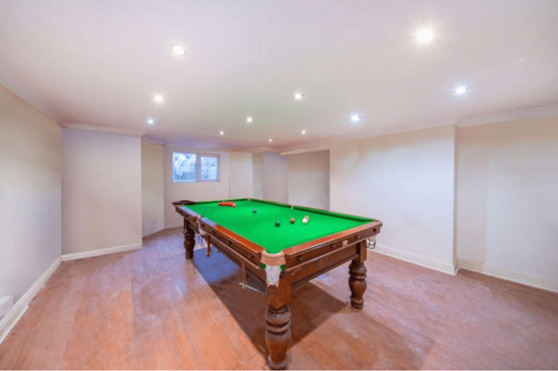 The games room in the basement is just the job for fun and relaxation