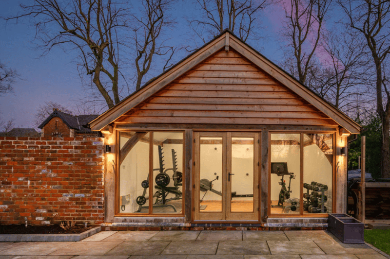The garden gym in its own purpose-built pod could also be used as a home  office