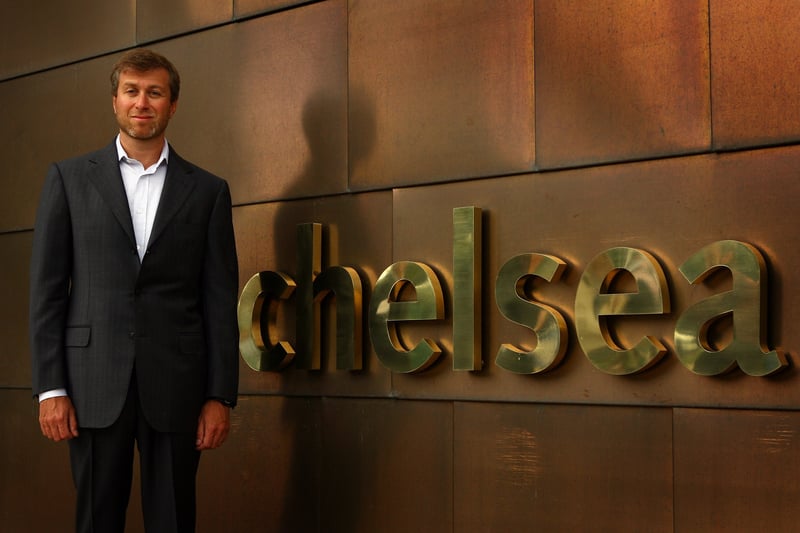 Roman Abramovich, owner of Chelsea, poses during the Chelsea Training Ground Official Opening, at Chelsea’s training ground on July 5, 