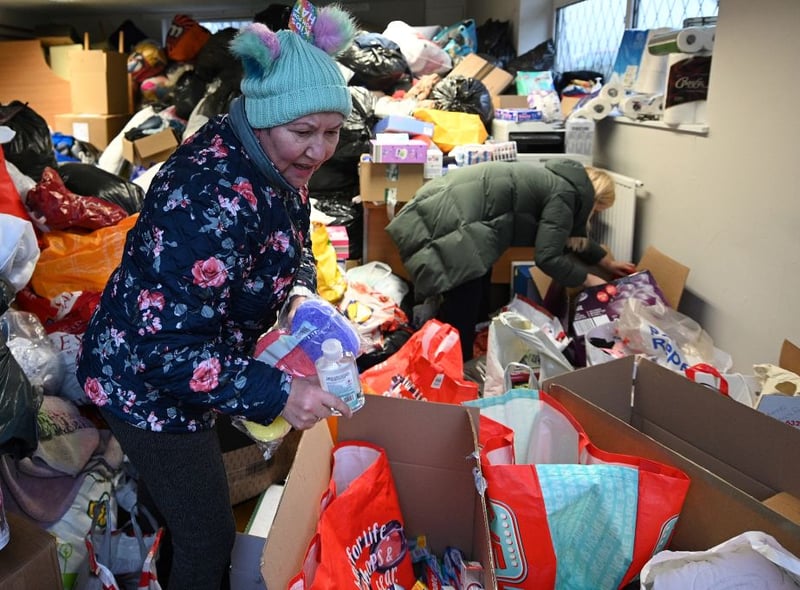 Volunteers are needed to help sort through donated items at aid charities to pack them up to send them overseas. Many donation points are being set up locally, often by Ukrainian and Polish community groups and churches, so it is worth checking your local news outlet or social media to see if you can get involved.
