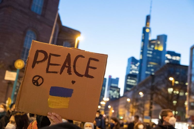 Joining a peace protest is a public way of showing solidarity and support for the people of Ukraine, while also putting pressure on those in power to do more to help those affected by the conflict.