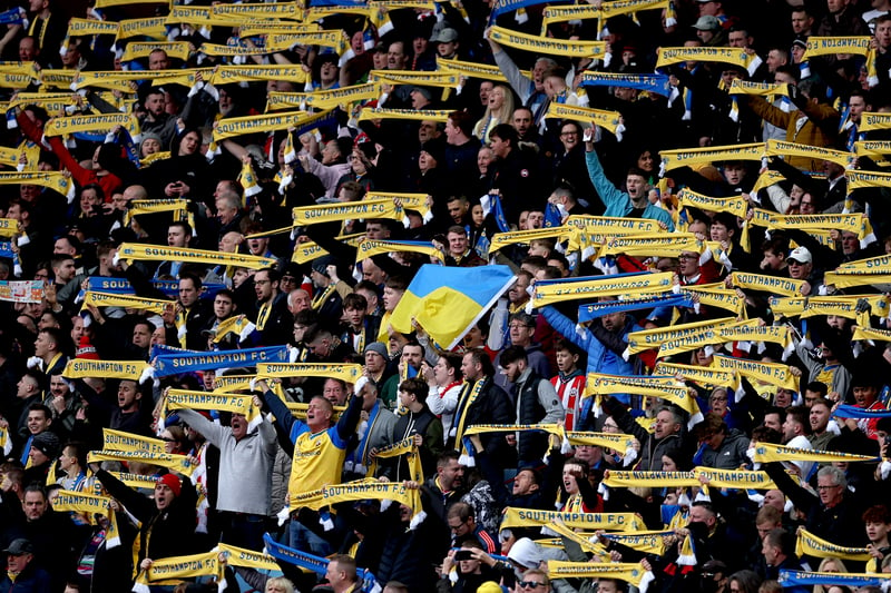 The Southampton fans played their part - raising their yellow and blue scarves up during the minute’s applause.