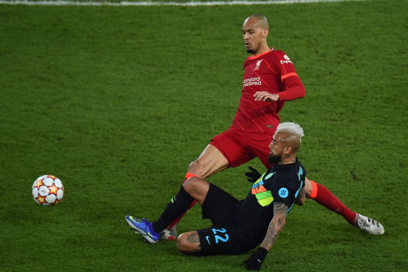 Got frustrated with a few decisions that went against him in the first half. But it was Fabinho’s quick feet that drew the foul from Sanchez for his second yellow card.