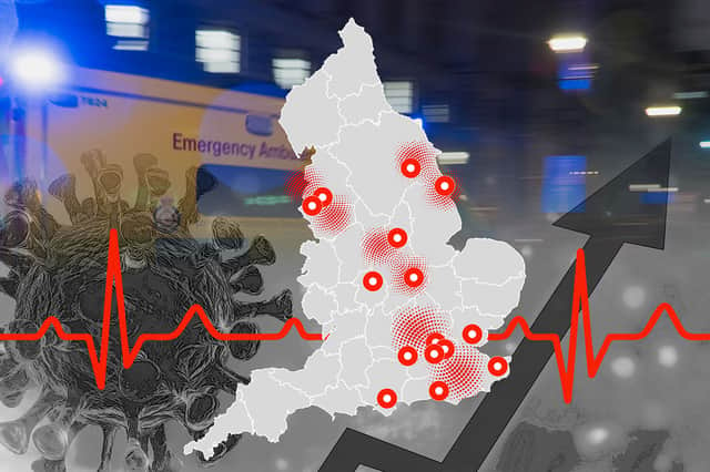 Covid infections and hospitalisations have been rising across the UK (Composite: Mark Hall / JPIMedia)