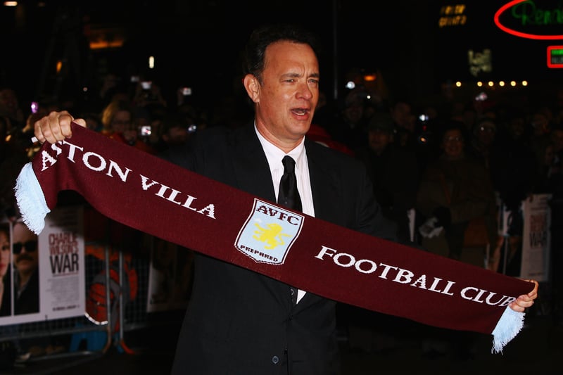 Tom Hanks has been an Aston Villa fan since he saw the football scores on the TV one day and liked the club’s name, assuming it would be a nice beach town in England. He has since watched them play in a friendly  in the US.