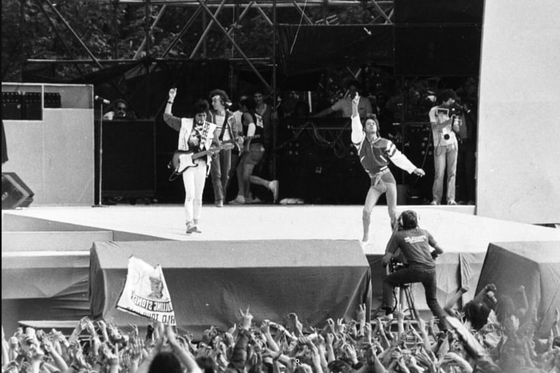 More than 120,000 fans were at Roundhay Park on a summer day in July 1982 for the final concert of the 32-date tour. It was not the first time the Rolling Stones had played in the city; they played at the University of Leeds’ Refectory in March 1971. 