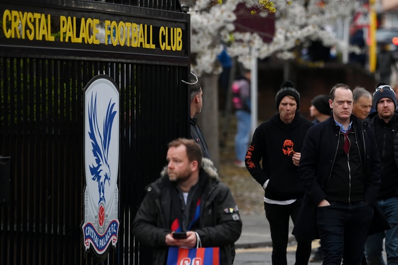 Fans make their way towards the stadium prior to the Premier League match between Crystal Palace and Arsenal 