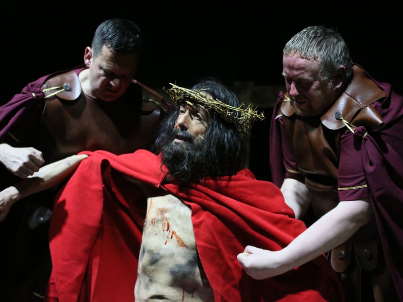 Director Rob Slater, who also plays Jesus, leads a cast of more than 30 actors in the spectacular two-hour show