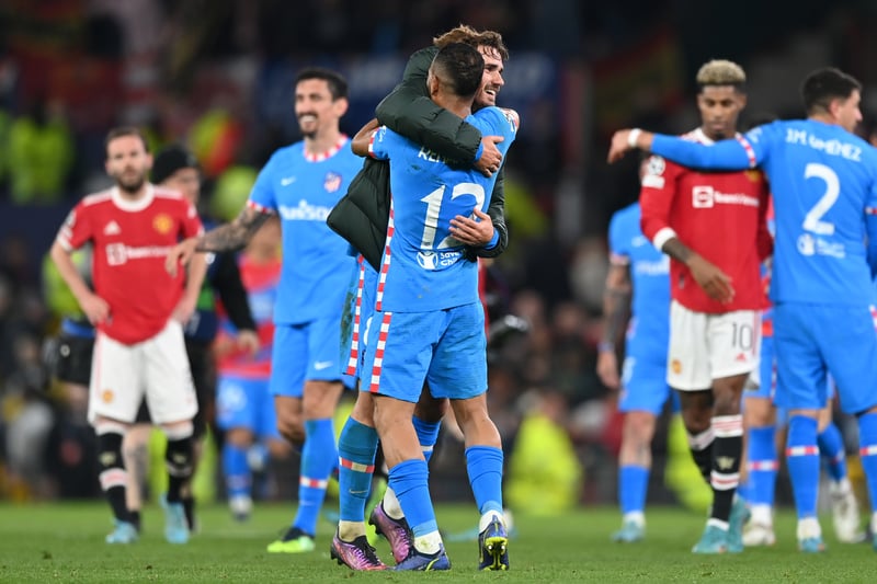 Atleti beat Manchester United in the Round of 16, however lost 1-0 in the quarter-final first leg to Man City yesterday.