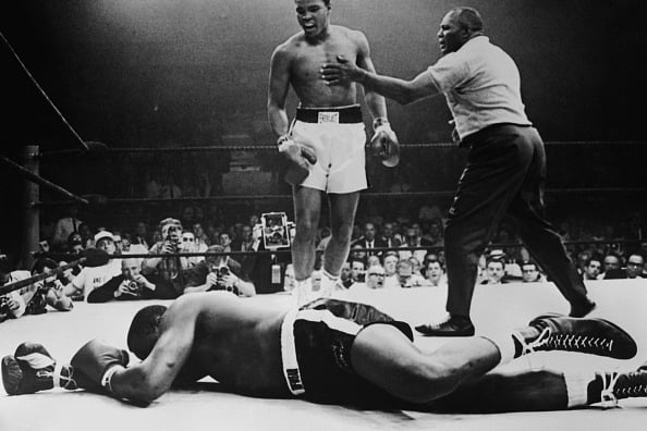 In 1967, the boxing champion refused to be inducted into the US Army and was stripped of his heavyweight title and banned from baxing for three years. After Ali cleared his name in court he returned to boxing, losing “The Fight of the Century” against Joe Frazier in 1970, but later beating him in a rematch followed by another victory over George Foreman in the same year. He kept fighting until 1981.