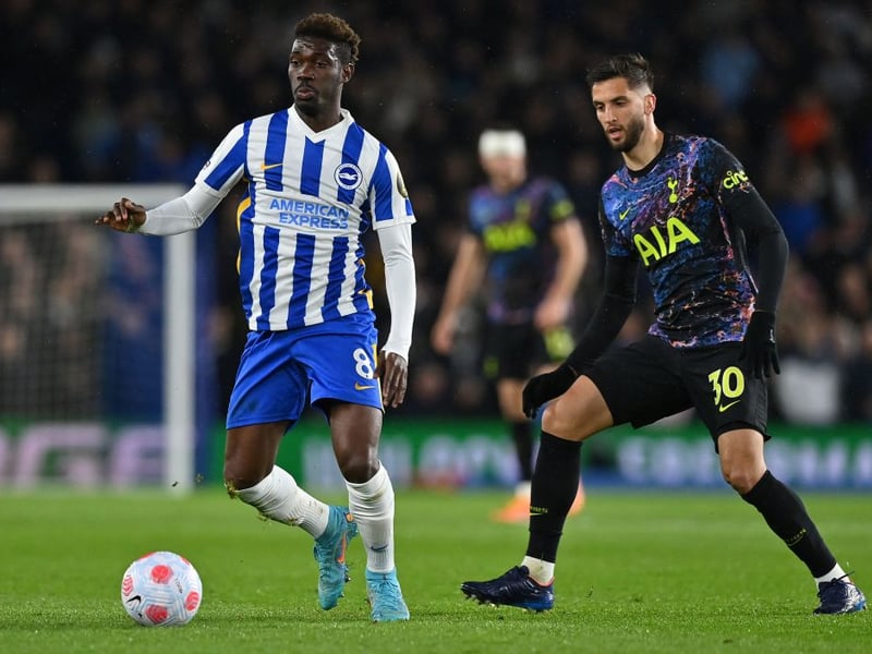 Aston Villa’s hopes of signing Brighton and Hove Albion’s Yves Bissouma are ‘more achievable’ than bringing in Leeds United’s Kalvin Phillips. (Pete O’Rourke)
