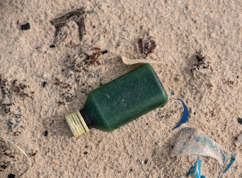 A bottle of rum from America was another item that washed up on Formby beach. 