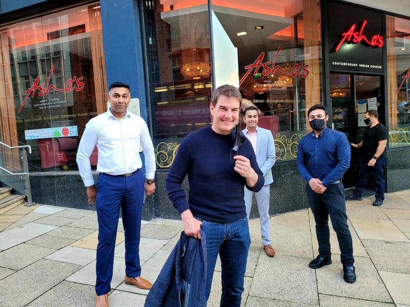 Tom Cruise during his visit to Asha’s in August 2021