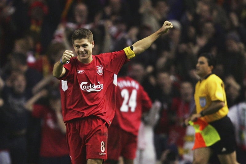 Rivaldo’s free-kick looked to have knocked Liverpool out at the group stage, but second-half goals from Florent Sinama-Pongolle and Neil Mellor set the scene for Steven Gerrard’s legendary strike. What a hit son. 