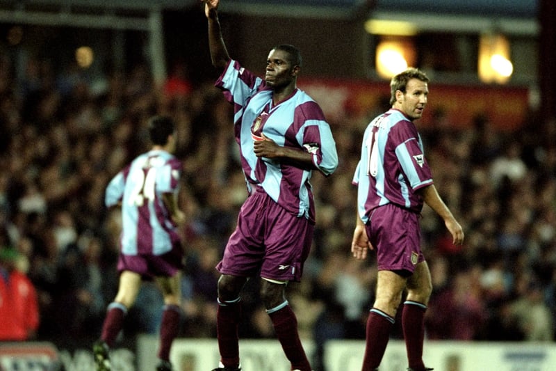 Ian Taylor celebrates his goal versus Everton 1999. 