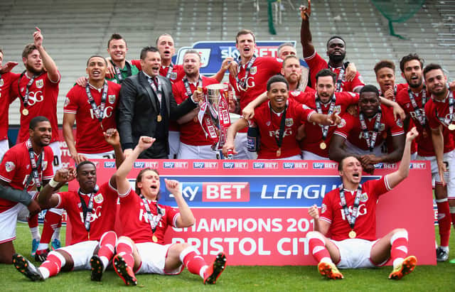 Bristol City won promotion to the Championship on April 14 2015. (Photo by Paul Gilham/Getty Images)