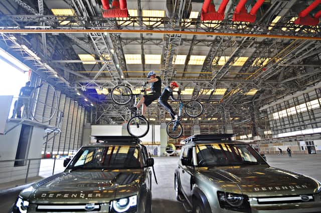 The mountain bike team have swapped traditional trails for gravity defying air stunts