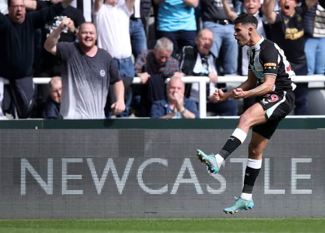 Newcastle United midfielder Bruno Guimaraes scored his first goal at St James’ Park. 
