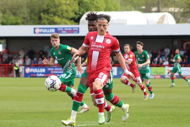 Tom Nichols in action against Walsall