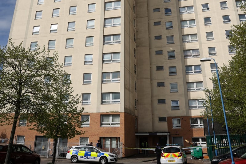 There is a high police presence in Easton today after a woman fell from the 13th floor of a high-rise block of flats in Lansdowne Court. 