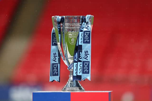 The League One play-off trophy