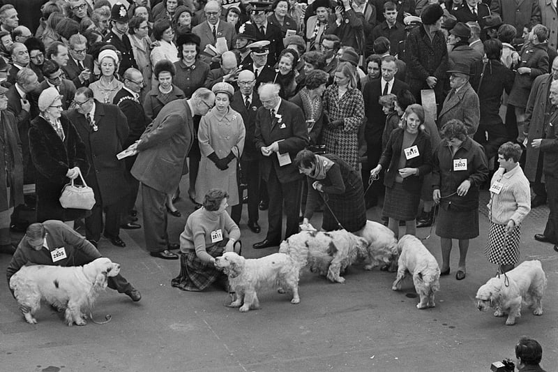 Queen Elizabeth II visits the Crufts Dog Show at the Olympia exhibition centre, London, February 9 1969.  