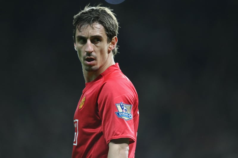 A member of the 1992 winning side, Neville went on to become club captain and one of England’s greatest right-backs.