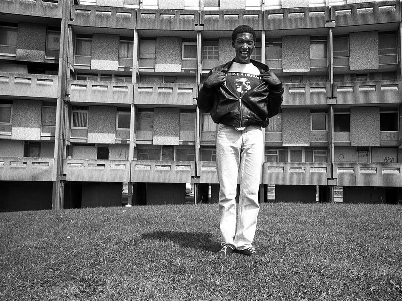 Manchester poet, broadcaster and writer Lemn Sissay living in Hulme, photographed by Richard Davis
