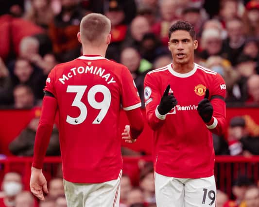 Scott McTominay and Raphael Varane could start for Manchester United against Arsenal. Credit: Getty.