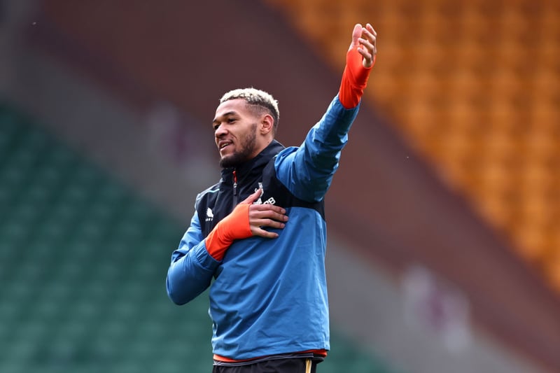Joelinton salutes the away end after his remarkable form continued with a two-goal display at Carrow Road.