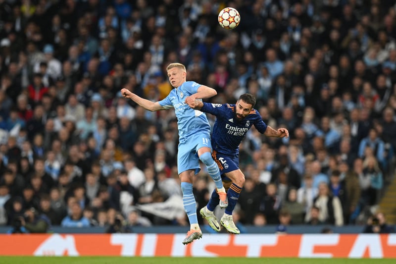 Did well stepping inside and helping in midfield, while also advancing down the line. Zinchenko also pushed down the line and linked well with Foden. However, he was partly to blame for Benzema’s first goal as the striker got a toe to the ball in front of Zinchenko.