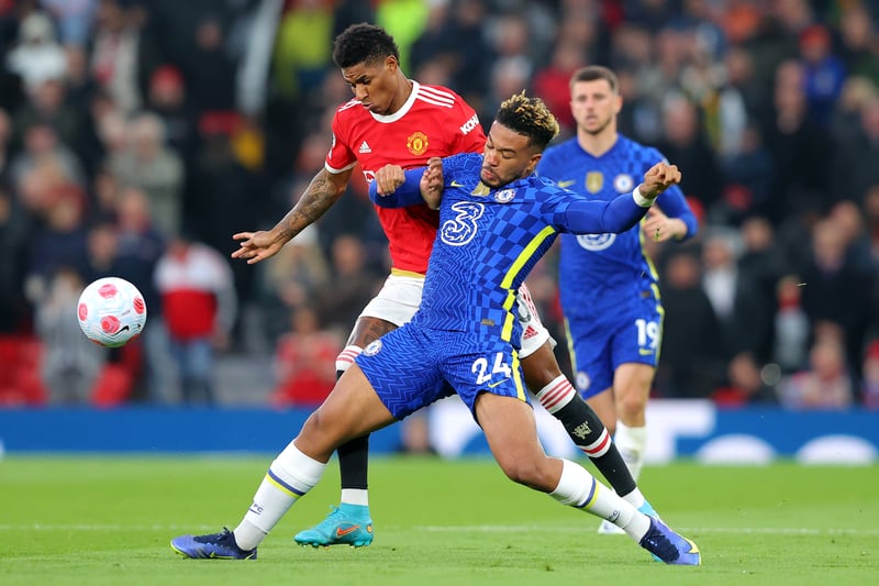Reece James was Chelsea’s most creative outlet and forced United back on repeated occasions. The defender hit the post in the second half and put in several dangerous crosses throughout the night.