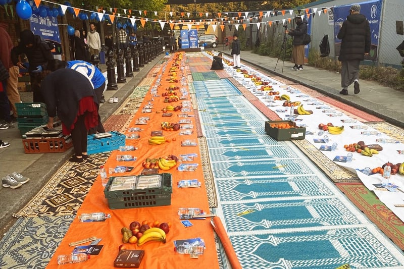 Communities gathered at the Muslim Cultural Heritage Centre  for an iftar meal.