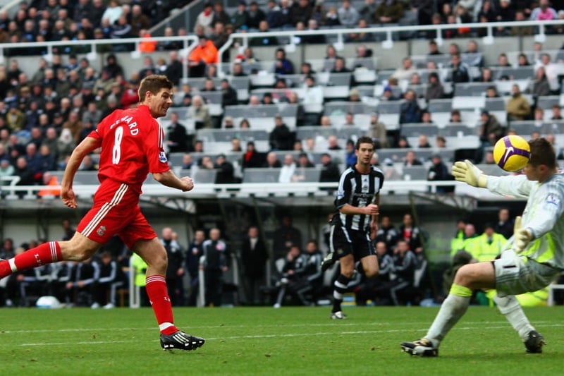 During Newcastle’s first relegation season, a Steven Gerrard inspired display at St James’s Park saw Liverpool claim a 5-1 win. The Reds then won 3-0 in the reverse fixture at Anfield towards the back end of the season as Joey Barton was sent off. 