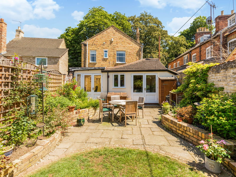 The propety has an enclosed west facing garden.