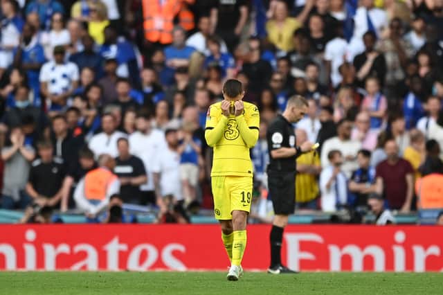 Mason Mount of Chelsea reacts after having their team’s seventh penalty saved in the penalty shoot out (Photo by Shaun Botterill/Getty Images)