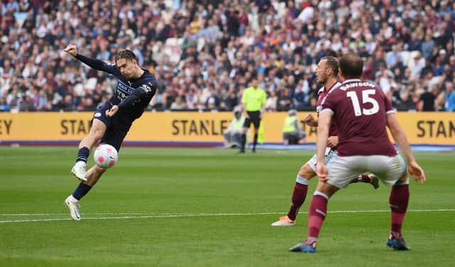 Grealish netted just after the break at the London Stadium. Credit: Getty.