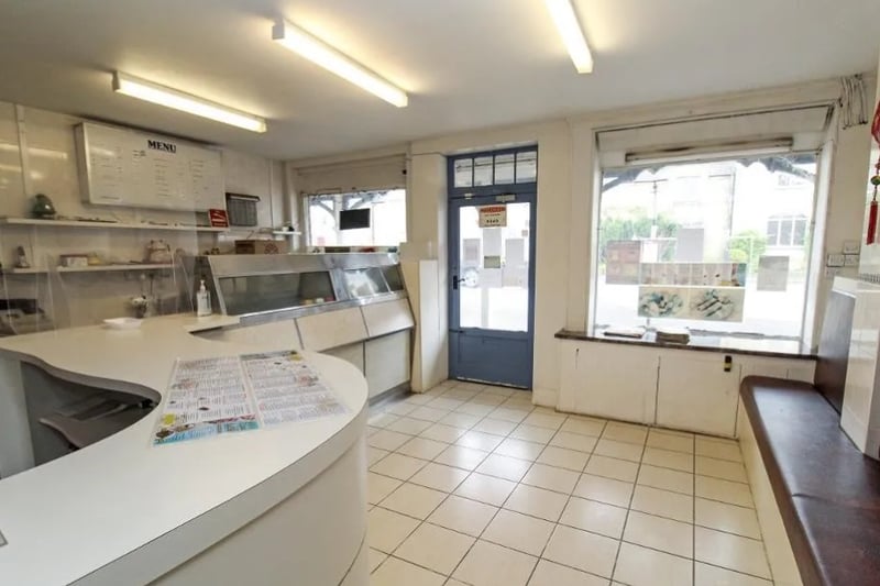 A commercial takeaway is attached to the property (image: Zoopla)