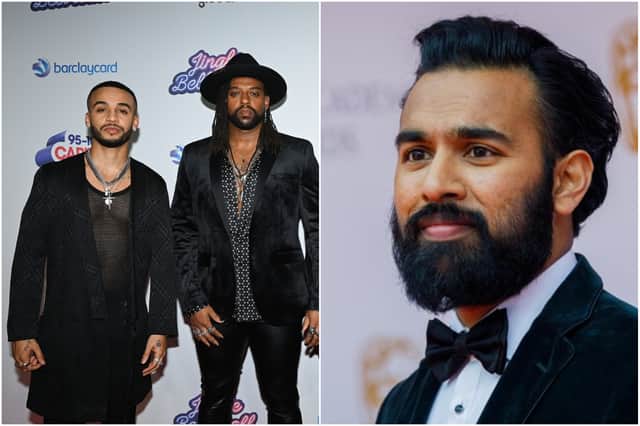 Aston Merrygold (left) from JLS and Himesh Patel (right) are Peterborough-born celebrities.